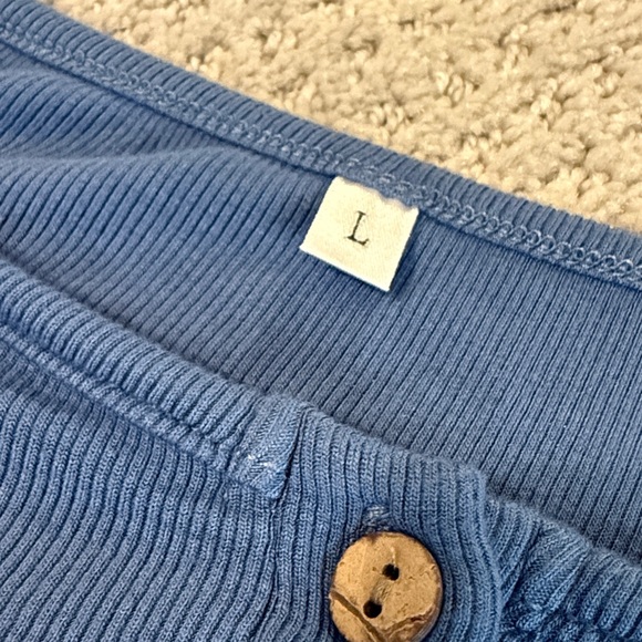 Women's Ribbed LS Henley - Picture 4 of 12